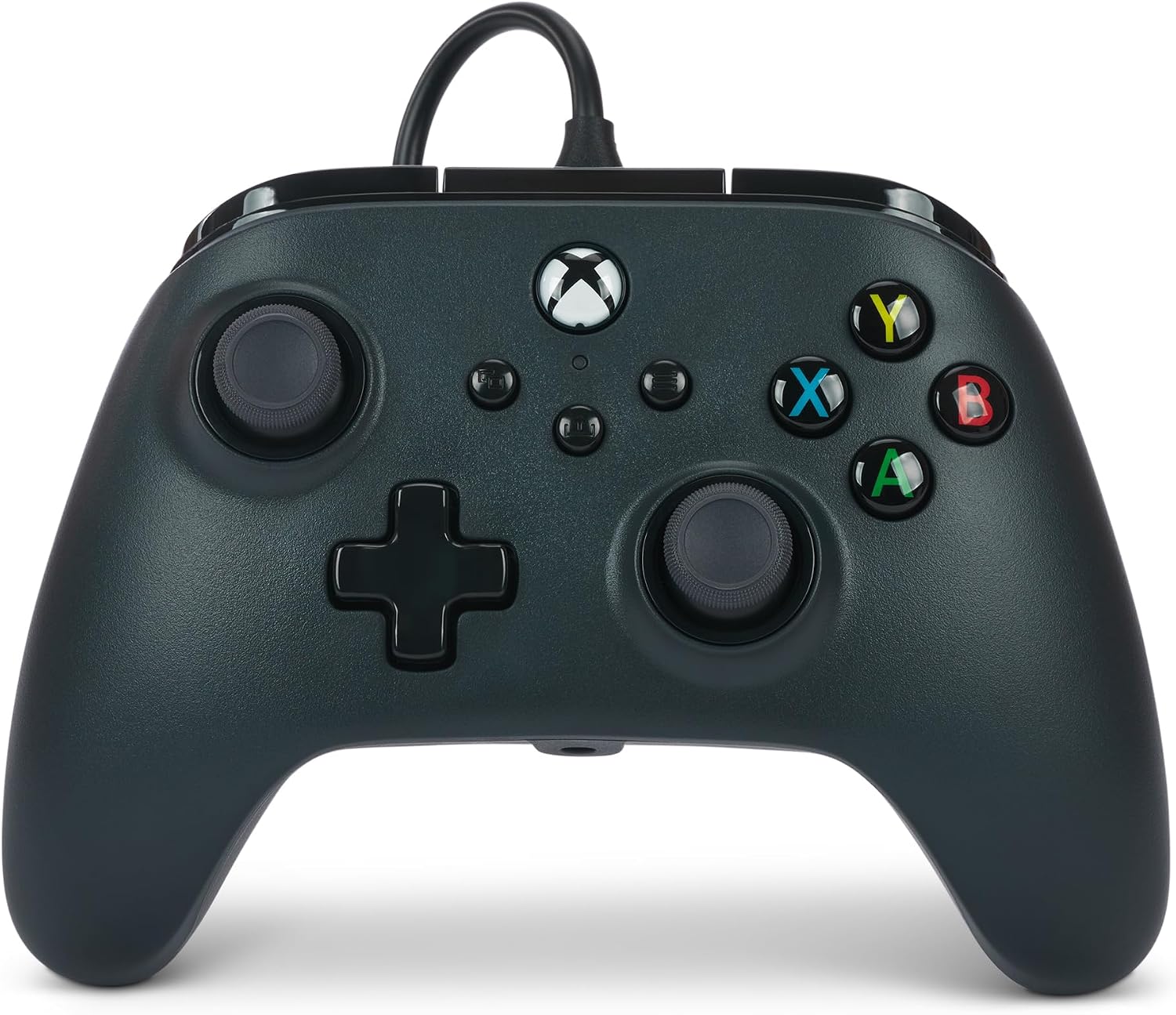 PowerA Wired Controller For Xbox Series X & S, Xbox One, PC, Windows 10 & 11, Dual Rumble Motors, Detachable 10ft USB Cable, 3.5mm Stereo Headset Jack, Official: Black