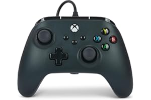 PowerA Wired Controller For Xbox Series X & S, Xbox One, PC, Windows 10 & 11, Dual Rumble Motors, Detachable 10ft USB Cable, 3.5mm Stereo Headset Jack, Official: Black