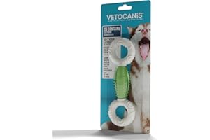 Vetocanis - Osso per Cani - Trattamento Dentale Anti-tartaro per Cani di Medio e Grande - Igiene e Salute del Cane - Accessorio per Cani in Nylon Resistente - Aroma Menta