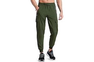 Libin Pantaloni da Jogging da Trekking Uomo Leggeri ad Asciugatura Rapida Pantaloni da Cargo Allenamento Atletico Viaggio Golf Casual All'aperto Pantaloni