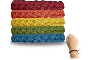 BD-HEREGO Braccialetto repellente per zanzare, confezione da 5, regolabile, in pelle priva di DEET naturale, per adulti e bambini