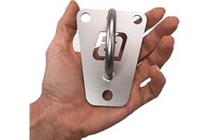 aeroSling Supporto I Kit di montaggio a soffitto per Sling Trainer comprensivo di viti e tasselli I Gancio a parete per esercizi fitness in sospensione I Ganci da palestra in acciaio inox fino a 200kg