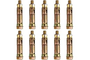 QUIIEOSKIA 10 Pcs Heavy Duty Expansion Bolts, M8*60mm Anchor Bolts, Expansion Bolts Concrete Screws, Wall Anchors for Brick, for Masonry, Heavy Duty Wall Fixings Plugs