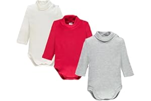 Ellepi Body Lupetto Manica Lunga Caldo Cotone Neonato Collo Alto Bambina Bimbo Mesi Anni Bianco Panna Rosso Blu Grigio Nero Azzurro