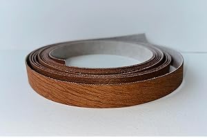 REAL WOOD VENEER EDGING 18MM WIDE Vale Veneers Pre Glued Iron on Sapele (mahogany) Wood Veneer Edging Tape 18mm wide x 5metres.