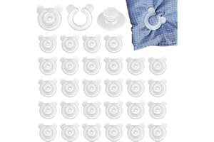 Rbleote 24 Stück Bettdeckenhalter, Bettdecken Clips, Steppdecken Halter, Nadelfreies Design, Keine Beschädigungen, Feste Befestigung, Verhindert das Verrutschen und Knittern der Bettdecke