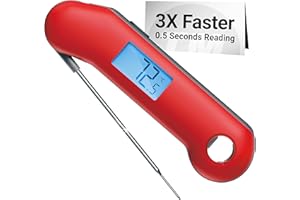 ThermoMaven F1 Turbo Meat Thermometer Digital - 3X Faster 0.5s Instant Read, Food Cooking Thermometer Precise ±0.3℃, IP67 Waterproof Magnetic, Brighter Backlight, Bottle Opener for Kitchen BBQ Grill