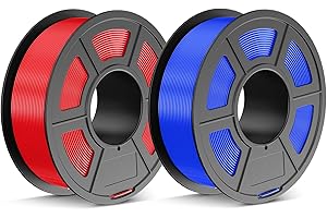 JAYO PETG Filament 1,75 mm, niebiesko-czerwony, 2,2 kg, PETG wysoka wytrzymałość, dokładność pomiaru +/- 0,02 mm, szpula 2,2 kg do większości drukarek FDM 3D