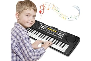 Docam Klawiatura fortepianowa dla dzieci, 37 przycisków, elektroniczna muzyka, fortepian, dla dzieci, przenośny, wielofunkcyjny instrument muzyczny, zabawka edukacyjna, dla dzieci w wieku 3, 4, 5, 6,