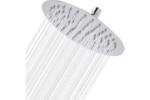 8" Rain Shower Head - Markcco Rainfall Shower Heads Made of Stainless Steel - Waterfall Full Body Coverage - Perfect Replacement for Your Bathroom ShowerHead (Chrome) (8'', Chrome)