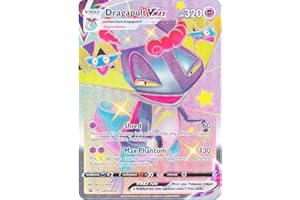 FRIKI MONKEY Carte Pokemon giganti promozionali, carta GX, VMAX, EX, Vstar o V, carta Jumbo taglia XXL, box promozionale, prodotto ufficiale, lingua Inglese (Dragapult VMAX SWSH097)