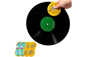 ANDICAGE 4PCS LP Record Mitt LP Handler Gripper Anti-Static Vinyl Record Cleaner &Protector Record Player Accesories with Soft Microfiber Material (Colourful)