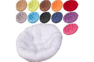 ACUY Coussins de Chaise Ø60cm(23.58inch) Coussin de Chaise Thicken Papasan Confortable Coussin de Chaise à Dossier Bas pour Accueil