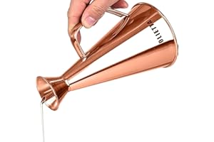 Olietta Bouteille à Huile ou Vinaigre avec Bec Verseur Anti-Gouttes en Cuivre Acier Inoxydable 500 ML 0,5 Litre – Idéal pour Verser l’Huile d’Olive et Autres liquides – Étanche, Facile à Nettoyer