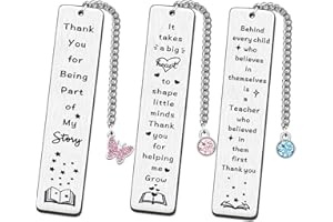 JETTOP Teacher Gifts-Thank You Teacher Gifts for Women Bookmark Personalised Best Teacher Gifts 3pcs