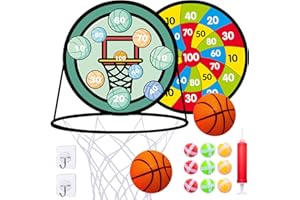 ONLYFUN Dartscheibe Kinder Spiele Ab 4 Jahren, Tier Halloween Basketball Dinosaurier Planet Weihnachten Klettball Dartboard, Wurfspiel Dart Spiel Klettbälle, Geschenke für 3–10 Junge, Mädchen