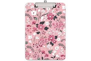 Hnogri porte bloc a4 avec pince, Plastique dur, Clipboard A4 dessin de mode, Planchettes à pince et porte-formulaires, 32CM x22CM, Fleur