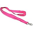 FIS Flat Lanyard With Metal Hook Pink/silver Pack of 50 Pieces
