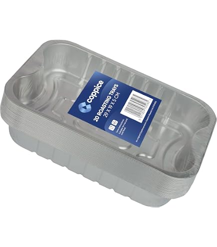 Set 20 Vassoi Alluminio Coppice - Rinforzati 29x19x5cm Per Forno, Microonde E BBQ - Foto 6