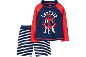 Simple Joys by Carter's Swimsuit Trunk and Rashguard Set Ensemble de Maillot dermoprotecteur Bébé garçon
