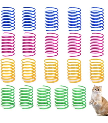 42 Pièces Jouets Pour Chat - Ressorts Colorés Et Tubes Tressés - Pour Soulager L'ennui Et Le Stress