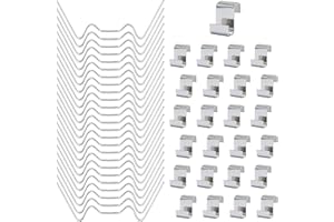 HONGCI Lot de 50 clips Z et W pour vitres de serre, clips à ressort W pour verre, serre, vitrage de serre, clips de fenêtre pour serre, serre, serre, verre