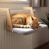 GOBYPET Peluş Kalorifer Petek Radyat&ouml;r Yatağı &ndash; Geniş Tasarım, Kedi ve K&ouml;pek Uyumlu (Gri)