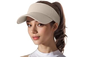 KORDEAR Sun Visor Hat - Sports Sun Visors for Women Cotton Twill Adjustable Golf Beach Running Tennis Sun Protection Cap