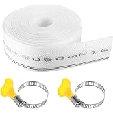 Flat Hose, 32 mm x 10 m Fabric Hose, Flexible Flat Hoses for Submersible Pumps, Dirty Water Pumps, Garden Irrigation, Drain P