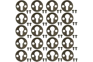 CONGGUAN 20 runde Metall-Schlüsselloch-Aufhänger mit 40 Schrauben, Bilderrahmen, zum Aufhängen, für Kunstwerke, Bilder, Wanddekorationen, zum Aufhängen (bronzefarben)