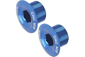 cersalt Bouchon à vis de manivelle, boulons de Bras de manivelle de vélo d'accessoire de vélo pour Le pédalier intégré Creux de Prowheel(M18 Blue)