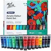 Mont Marte Akrilik Boya Seti 24 Renk 36 ml, Tuval, Ahşap, Kumaş, Deri, Karton, Kağıt, MDF ve El Sanatları i&ccedil;in M&uuml;kemmel