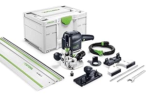 Festool Fresadora OF 1010 Rebq (con pinza, tope lateral, adaptador de carril guía, recogedor, llave de horquilla, carril guía), en Systainer