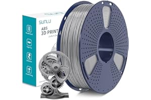 SUNLU ABS Filament 1,75 mm, wysoce odporny na ciepło filament do drukarek 3D, zapewniający niezawodne i funkcjonalne drukowanie 3D, o wysokiej wytrzymałości abs filament, szpula 1 kg, Szary