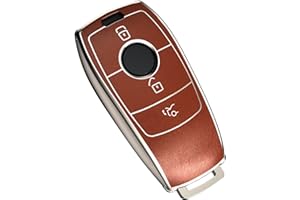 OATSBASF Etui na kluczyki samochodowe odpowiednie do Mercedesa Benz, etui na klucze, do klasy E, TPU, etui ochronne (Y-brązowe)