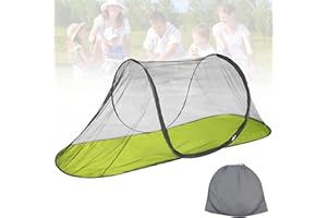 YOUYIKE Mosquitera plegable para viajes, cama de 200 x 72 x 70 cm, ultraligera protección de 360°, Oxford 210D y fibra de vidrio, camping, viajes, interior, resistente al agua y uso inmediato (verde