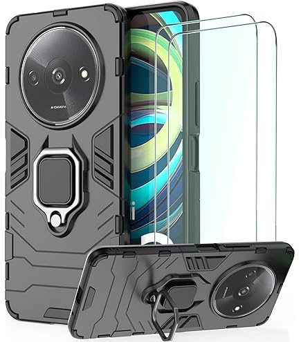 CENHUFO Coque Xiaomi Redmi A3 / A3X, Antichoc Housse Avec Protection écran, 360 Degrés Téléphone Etui Robuste Double Face Bumper Transparent Case