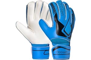 Obbsen Football Goalkeeper Gloves for Kids Youth and Adult | Goalie Gloves with Finger Protection and Super Grip | Boys Mens Goalkeeping Gloves Size 5/6/7/8
