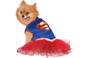 RUBIES Official Rubie's DC Comics Supergirl Pet Dog Costume Tutu Dress, Size: X-Small Neck to Tail 7 inch, Chest 12 inch