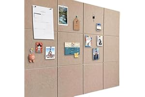 PENBINMALL Pinnwand Groß 120x90cm Pinnwand Filz Selbstklebend mit 90 Reißzwecken, 12 Stück 9mm Dick Pinwand,Vision Board für Fotos, Notiz Memoboard für Zuhause Küche Büro Schule,Dunkel Kamel