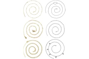 Diamday 6 Stück Boho Bauchkette Gold Sexy Bikini Strand Geschirr Perlen Körper Kette Böhmischen Schmuck für Frauen und Mädchen