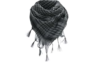 blntackle76 Duży szal Shemagh, arabskie wojsko, taktyczny szal pustynny, chusta pali 110 x 110 cm, 100% bawełna, dla mężczyzn i kobiet