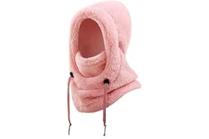 NMSLCNM Cagoule Unisexe Garcon Fille Thermique Bonnet Écharpe Enfant Hiver Chaud Ensamble Balaclava Casquette Polaire Enfant Chaud Cache Cou Oreilles Chapeau 3-10 Ans