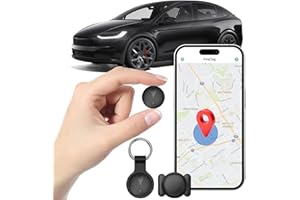 JSUTKYA GPS Tracker Per Auto,Localizzatore GPS Per Auto Nascosto,Auto Localizzatore Con APP Find Tag,Localizzatore Senza Sim,Compatibile Con iOS E Android,Per Veicoli, Animali Domestici E Bagagli-Nero