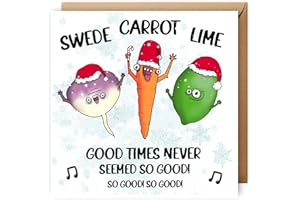NOTNICETHINGS Funny Christmas Card, Funny Xmas Cards for Her and Him, Humorous Christmas Cards Funny Girlfriend or Wife and Daughter or Mum - Funny Husband Christmas Card - Funny Rude Christmas Cards