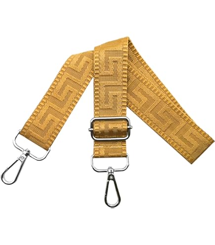 Verstelbare schouderriem, geel, tasriemen om te wisselen, tasriem, breed met karabijnhaak, goud, draagriemtas 80-130 cm, voor dames, schoudertas, moderne handtas, accessoires, 3,8 cm, 10