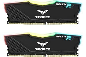 TEAMGROUP Team T-Force Delta RGB DDR4 Gaming Memory, 2 x 8 GB, 3600 Mhz, 288 Pin DIMM, Black
