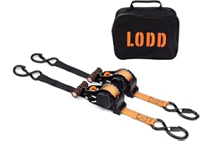 LODD - Cinghie a Cricchetto Automatico 3,2 m x 25 mm con Valigetta – Resistenza Max 700 kg, Certificate EN12195-2. (Confezione da 2)