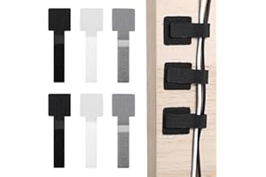 DIVINA VITAE 60 sztuk opasek kablowych na rzep, wielokrotnego użytku, zapięcie na rzepy, samoprzylepne, do zarządzania kablami, do zawieszenia na ścianie, do samochodu, domu, biura (3 kolory)