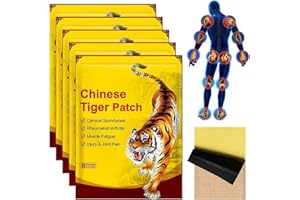 CLIUNT Tiger Patches, 40Pcs Knee Pain Relief Patches, Chinese Red Tiger Heat Patches, Back Patches Ultra Strength for Muscle Joint of Shoulder Neck Knee